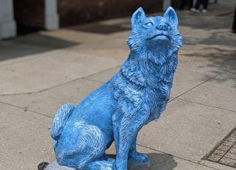 Sculpture Month:  Children’s Sculpture Zoo opens, My Dog Blue comes to town